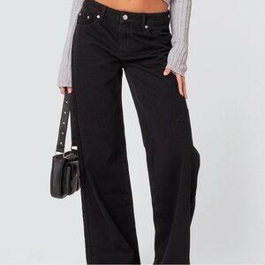 Edikted Black Flare & Wide Leg Jeans